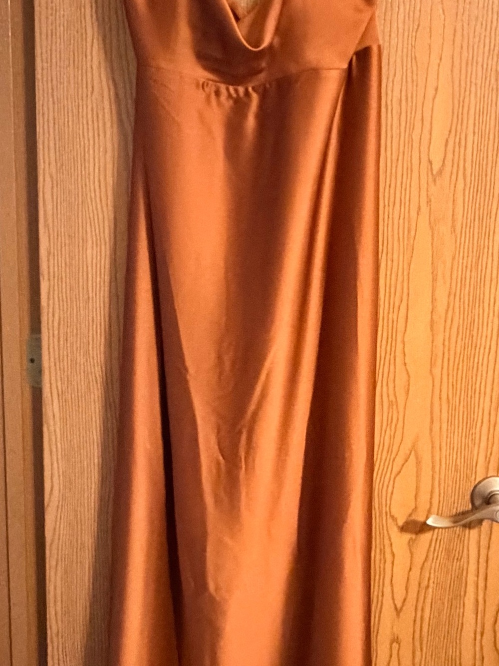 Jenny Yoo Dress - Terracotta Brown Satin